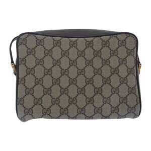 Gucci Brown Shoulder GG Line Sherry Bag Leather Canvas Supreme